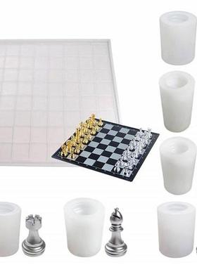 DIY Crystal Epoxy Resin Mold Chess Checkers Checkerboard