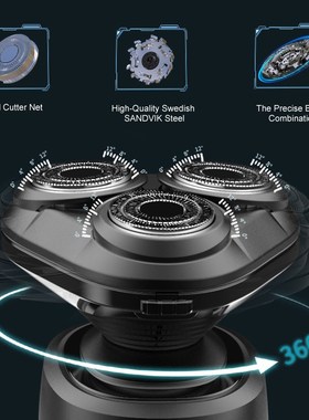 Triple Blade Electric Shaver Male Washable Rechargeable Shav