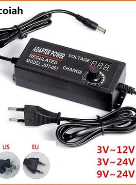 Adjustable AC 100-240V to DC 3V-12V 3V-24V 9V-24V Universal