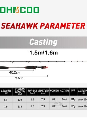 Cuttlefish Fishing Rod Super Light Saltwater Squid Boat Fish