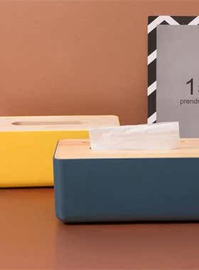 Nordic Wood Cover Plaic Tissue Box Paper Towel Tissue Case