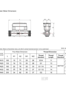Sandwich Type Ultrasonic Liquid Meter Transducer Rs485 MBUS