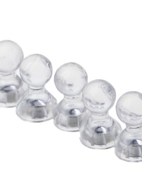6pcs Transparent Colorless Magnetic Plastic Thumbtack Whiteb