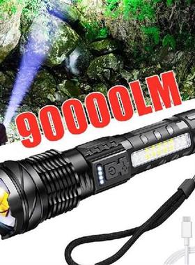 90000 LM IPX4 Waterproof LED Flashlights USB Rechargeable