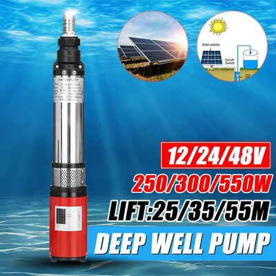 Solar Water Pump 12/24V/48V 55m High Pressure Deep Well Pump