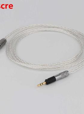 Preffair 1pcs 8 Core Silver Plated OCC Earphone Cable For Se