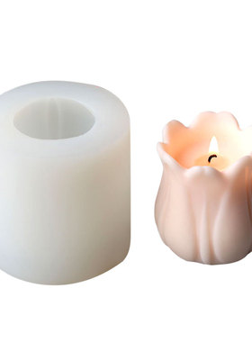 Tulip Flower Fondant Mold Candle Mold Handmade Silicone