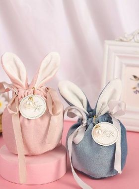 Easter Cute Bunny Gift Packing Bags Velvet Valentine'