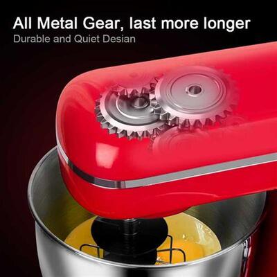 Food Processor 5L 1500W 6-speed Kitchen Stand Mixer Cream E