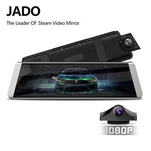 JADO D800s X7 Dash Cam Stream Rearview Mirror LDWS GPS Track