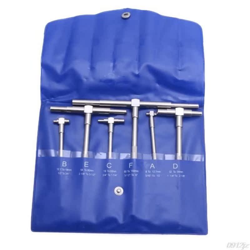 6Pcs Telescopic Gauge Set Micrometer Measurement Bore Engine