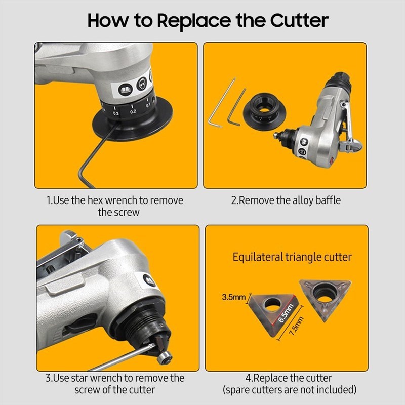 Pneumatic Chamfering Machine 1/4 Inch Air Inlet Hand Chamfer