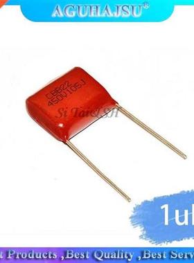 10PCS 1uF 450V CBB Polypropylene film capacitor pitch 15mm 1