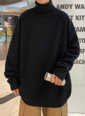 Knitted Warm Sweater Men Turtleneck Sweater Men's Lo