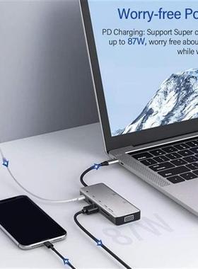 USB C Docking Station, USB C Accessories, Dual 4K HD, VGA, 2