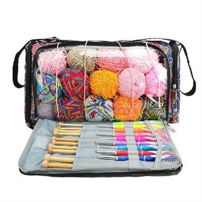 Yarn Storage Bag Yarn Tote Organizer With Inner Divider