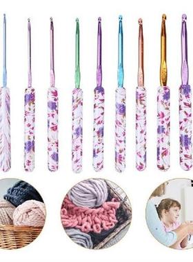 9pcs Knitting Needles Set Hard Handle Aluminum Crochet