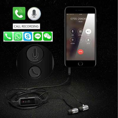Call Recorder Headset Earphone for iPhone WhatsApp LINE Sky