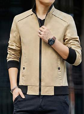 Men's spring and autumn coat new casual Korean top p