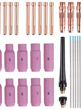 36PCS TIG Argon Arc Welding Accessories Pyrex Glass Cup Grou