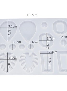 DIY Crystal Epoxy Mold Resin Earring Pendant Mold Casting Si