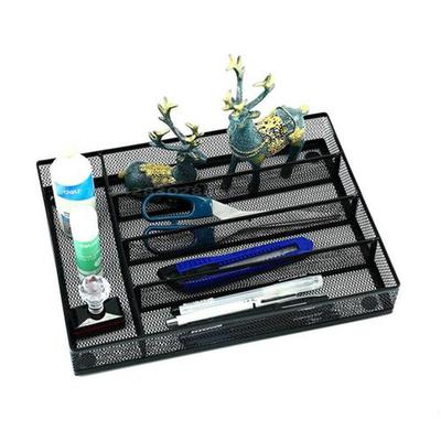 Metal Five Grid Grid Storage Box Drain Drawer Cutlery Tray
