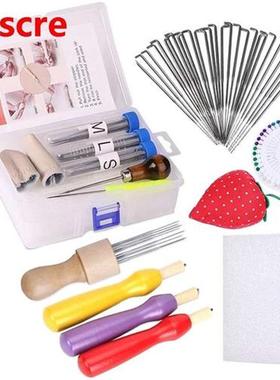 113Pcs 3 Sizes Wool Felting Needles with Colored Wood Handl