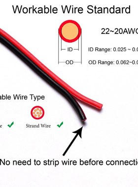 10pcs Quick Splice Wire Wiring Connector for AWG22 18 1 2pi