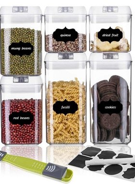 6PC Airtight Food Storage Containers with Lids Plastic Kitch