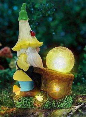 Gnomes Garden Statues Solar Gnome Dwarf Statue Cute