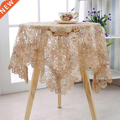 Lace Rose Flowers Tablecloth Towel Home Kitchen Room Decorat