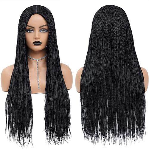 Braid Wig Synthetic Hair Long Straight Braided Wigs For Blac