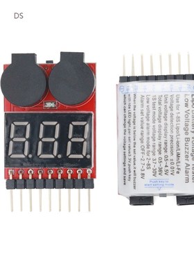 Digital 2 IN1 Low Buzzer Alarm 1S-8S Lipo Li-on Fe RC Voltag