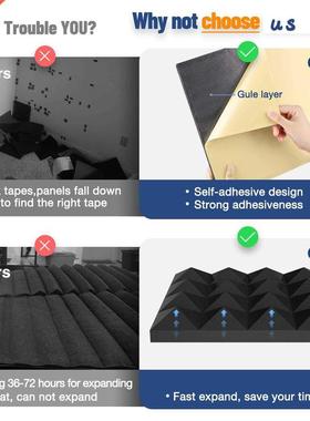 250x250x50mm 8/12/24pcs Studio Acoustic Soundproof Foam Pyra