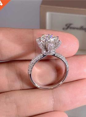 Custom Name Certified 5 Carat Diamond Engagement Ring Women