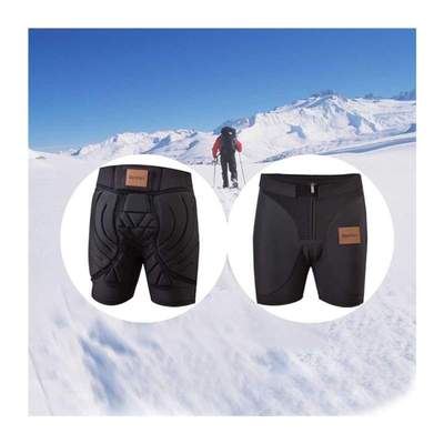 Ski Butt Pants Hip Protection Butt Guard for Skateboa black
