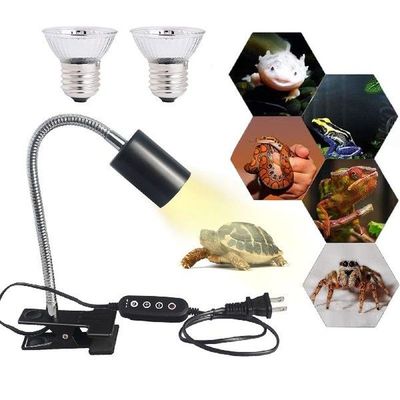 Reptile Heat Lamps UVA UVB Grow Light Fixture Holder Clamp w