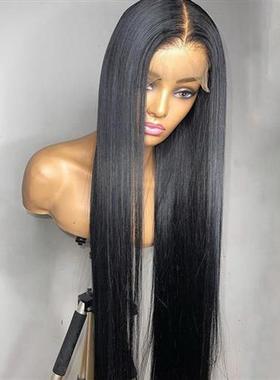 28 30inch Long Straight Lace Wigs For Women Natural Black Gl
