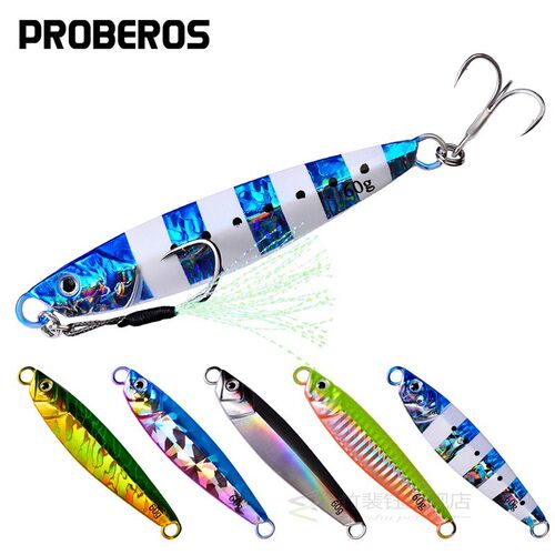 PROBEROS 5Pcs/lot Metal Cast Jig Spoon 7g-10g-14g-17g-21g-24