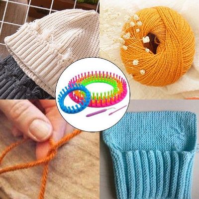 4 Sizes Round Knitting Looms Set DIY for Hat Shawl Sweater