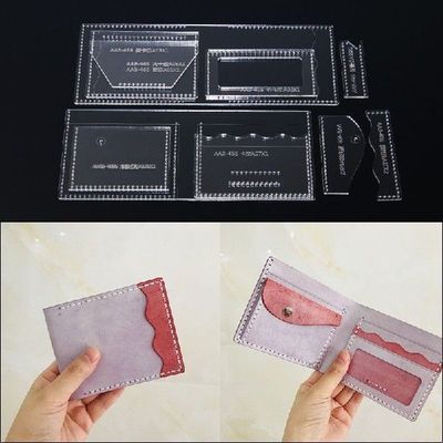 1 Set Acrylic Leather Template Fold Wallet Bag Handwork