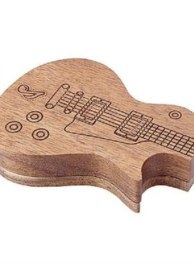 1Pc Guitar Pick Holder Wooden Plectrum Guitar Case