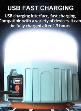 Solar LED Bulb Lamp 3 Lighting Modes USB Stall Night Market