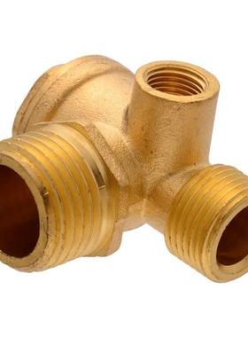 3 Port Brass Air Compressor Valve Threaded 90 Degree Air Com