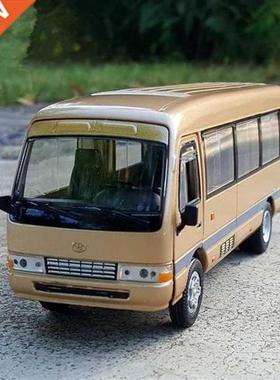 1:2 Toyota Coaster Bus Alloy Car Diecast Model Car Toy Simu