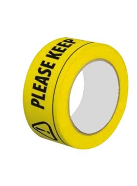 Yellow Social Distancing Stickers Tape Please Keep A Safe Di