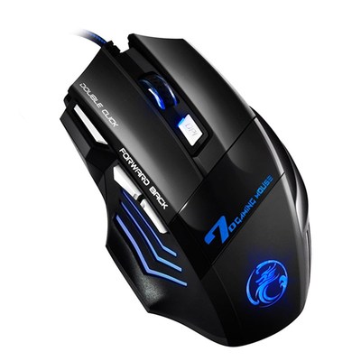 Ergonomic Gaming Mouse USB Wired Computer Mouse 5500 DPI Adj