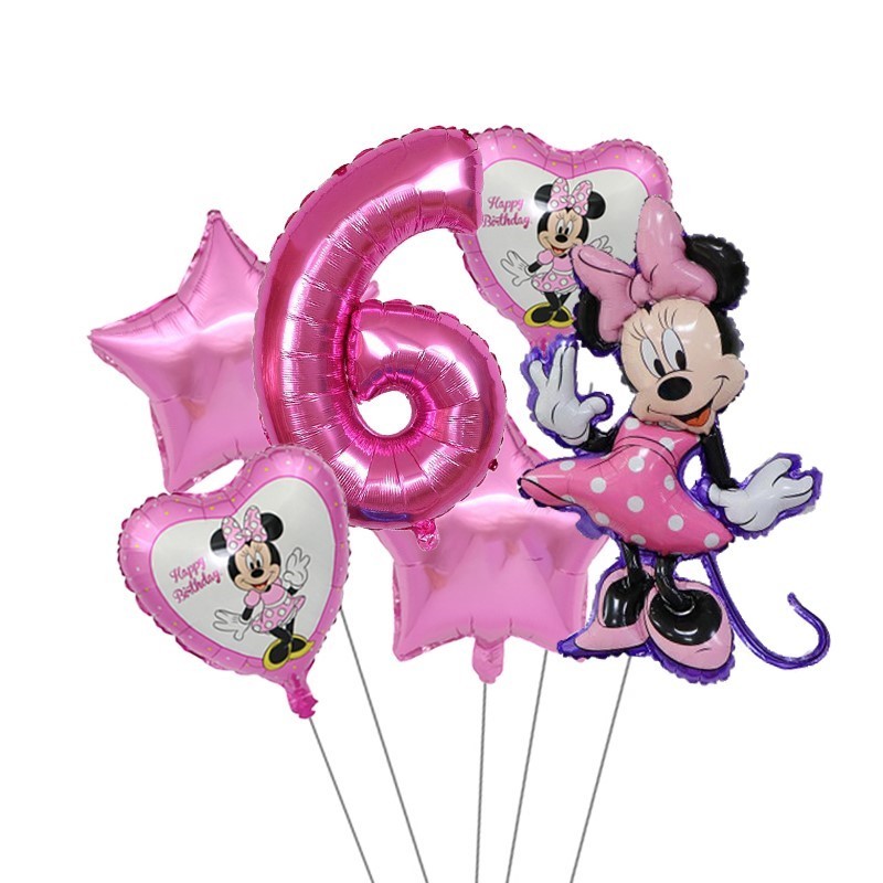1 Set Mickey Minnie Balloons Birthday Party Decorations Bab