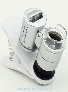 1Pcs Universal 3LEDs Clip Mobile Phone Microscope Magnifier