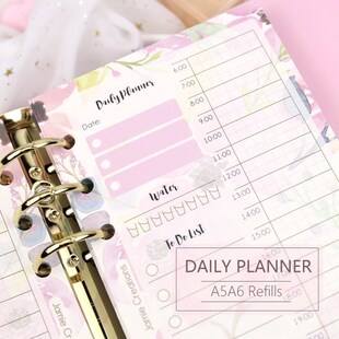 Papers Filler Daily-Planner 6-Hole binder-Organizer A5 A6 Fl